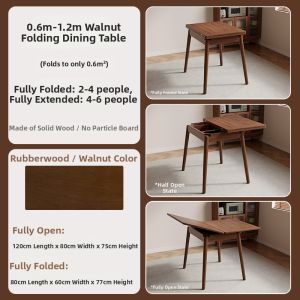 DONGMU | Small Household Foldable Wooden Storage Dining Table