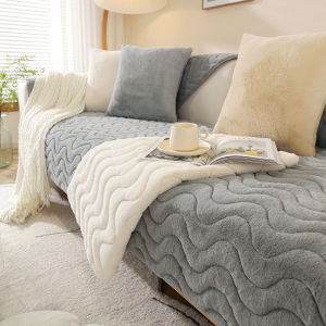Anti-Slip Thickened Rabbit Fur Sofa Cushion