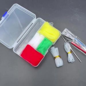 ICERIO 1Box Fly Fishing Strike Indicator Tool Kit – Egg Yarn Threader & Cutter Woolly Strike Indicator Tube Fishing Tackle Box