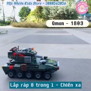 Đồ chơi lắp ráp xếp hình xe tăng Qman 1803 (361 chi tiết) - Chiến xa lội nước - Dành cho bé từ 6 tuổi