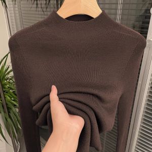 HUOLISI | Slim Fit Half-high Neck Wool Knitted Sweater