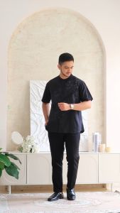 SHABIYAN Baju Koko Katun Bordir Lengan Pendek | 522