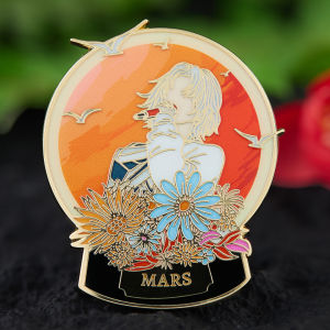 Hoa Trang Trang Trí Bằng Kim Loại Hua Chenyu Metal Badge Supporter Accessories Birthday Gift Stand Pendant Display Mars Concert