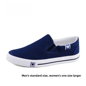 Mens Canvas Slip-On Work Shoes Summer Breathable Soft Bottom Casual Loafers Flat Heel Old Beijing Cloth Shoes round Toe