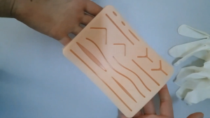 Silicone Skin Pad With Wounds Skin Model For Surgical Training Suture Practice Training Use
