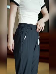 HULIXIONGDI | High Elasticity Icy-Silk Thin Straight-leg Breathable Quick-dry Pants