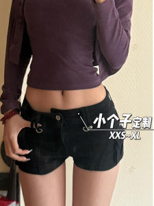 Quần Short Denim Cạp Cao Cho Nữ Mùa Hè 150cm Nhỏ Nhắn Quần Bó Sát Quần Bó Chữ A Quần Bó Gợi Cảm Quần Bó Phong Cách Cổ Điển