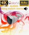 PAKET CCTV 8MP COLORVU AUDIO 4 CHANNEL 4 KAMERA 4K ULTRA HD FULL COLOR. 