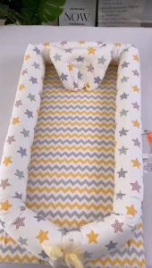 MiyOyO 0-2 Years Babynest Cotton Baby Bed & Pillow Portable Foldable Crib Newborn