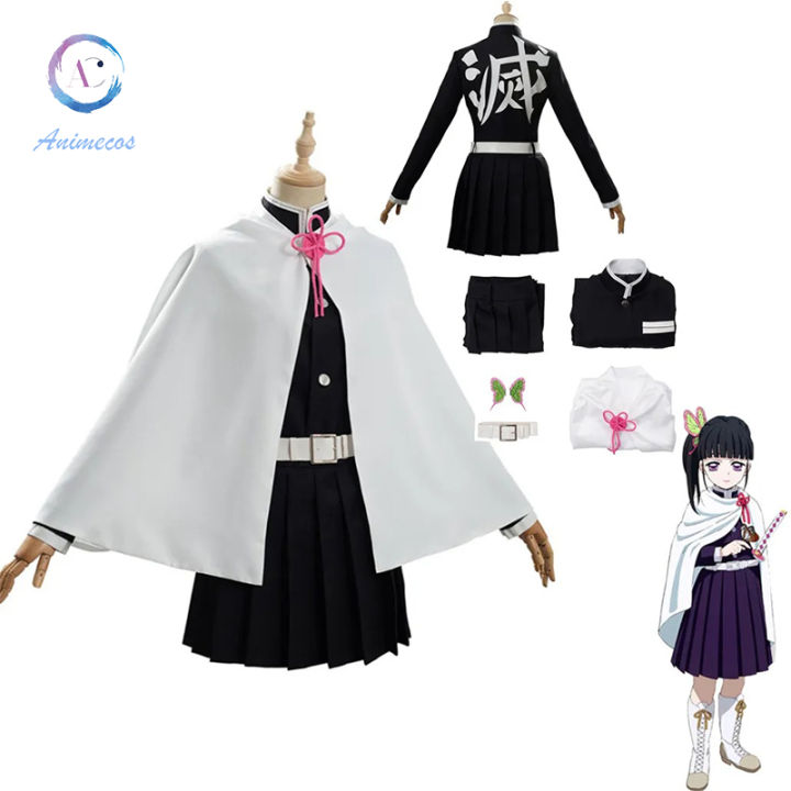 Demon Slayer Kanao Costume for kids Anime Demon Slayer Cosplay Tsuyuri Kanao Kimetsu no Yaiba Full set Clothes