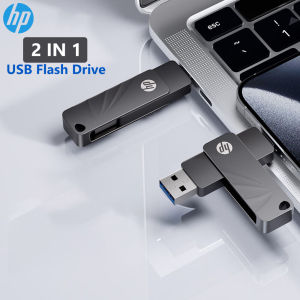 HP | HP 762C Dual USB/Type-C Flash Drive 3.2 High Speed 256GB 64GB 128GB 2 in 1 for Phone and Computer Rotation Memory Stick Pendrive