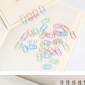 【Hàng có sẵn】 100 chiếc vật dụng văn phòng phẩm kẹp giấy tình yêu Macaron màu