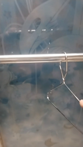 Stainless steel automatic spring hook windproof hanger perforated hanger anti-theft window drying hanger solid bold