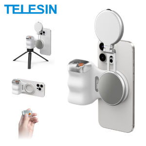 Telesin | TELESIN Phone Camera Shoot Hand Grip Magnetic Smart Phone Holder Shooting Aid Remote Control Handle For Iphone Android Phone
