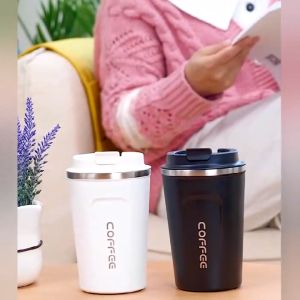 Cốc giữ nhiệt 380/510ml Fan House ly coffee holic inox 304 bình giữ nhiệt 12h