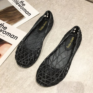 LENIHALC | Breathable Waterproof Jelly Casual Shoes Flat Soft Sole