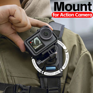 360 Rotation Bag Backpack Shoulder Strap Mount Holder for GoPro Hero 13 12 11 10 DJI Action 5 Pro 4 Insta360 X4 X3 Holders Stand