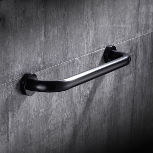 Black Grab Bar 30/40/50cm for Elder Anti-Slip Handle Bathroom Safety Handrails Bar Wall Mount Space Aluminum Metal Grab Handle