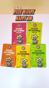 [Hộp 12 gói] Pate HAPPY 100 cho mèo mọi lứa tuổi pate wanpy happy100 cho mèo