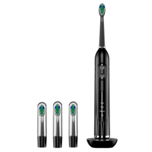 แปรงสีฟันไฟฟ้าสำหรับผู้ใหญ่ แปรงสีฟันไฟฟ้าโซนิคแบบชาร์จไฟได้พร้อมหัวแปรงสำรอง 4 หัว อายุการใช้งานแบตเตอรี่ยาวนาน 3 โหมด