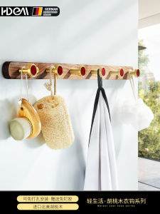 Walnut Decoration Clothes Hook Solid Wood Row Hook Coat Hook Entrance Door after Hook Decoration Creative Row Hook Kitchen Hook