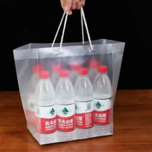 Plastic Bag for Gift with Handles Reusable PVC Packaging Transparent Bags for Birthday PartyWeddingCorporate EventMini GoodieDoor&Return Gift