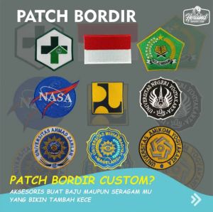 Bordir Custom minimal order 6 pcs ( harga untuk 1 pcs )