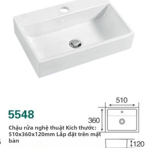 Bồn Rửa Tay Sứ Nghệ Thuật Phong Cách Khách Sạn