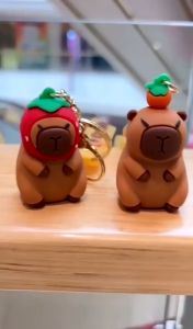 (READY STOCK)Keychain Capybara Storage Toy Fashion Cartoon Trendy Schoolbag Pendant Doll卡通卡皮巴拉钥匙扣可爱包包挂件 rantai kunci