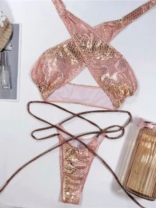 Hanging Neck Strap Low Waisted Bikini Set: A Guide to Stylish & Comfortable Banded Bikini Suits