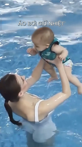 Áo bơi giữ nhiệt cho bé sơ sinh Mambo Baby chất cao su dày 3mm mà vẫn mềm mại giữ ấm ngăn tia UV