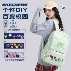 Skechers Lightweight Large Capacity Computer Backpack Simple Multi-layer Dual-shoulder Bag for Men And Women Casual Day Pack