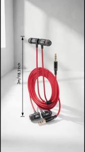 High Quality Metal Shell Wired In-ear Earphones 3.5mm Stereo HiFi Monitor 3M Long Audio Cable for iPhone 5/6 Xiaomi Phones