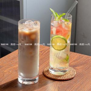 แก้วน้ำทรงตรงบางเบา แก้วดื่มยาว แก้วคาร์ลิน แก้วชิ้นส่วนเครื่องดื่ม แก้วน้ำ แก้วกาแฟ แก้วน้ำหอม แก้วใส