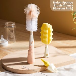 SHI YUE JIE JING | Newborn Baby Bottle and Nipple Cleaning Brush 3-in-1 Set