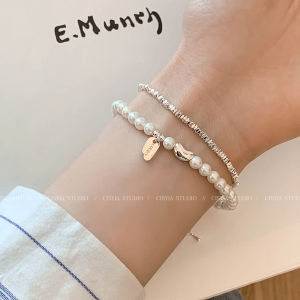 Simple Pearl Bracelet Silver Dust Stacking Womens Fashion Jewelry Elegant High-End Sensation New 2025 Trend CISYIA Brand