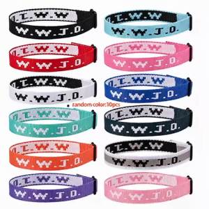 10/20pcs WWJD Bracelet Pack for Women Men Christian Jesus Wristbands GiftsBracelets Colorful Bracelet Motivational Bracelet