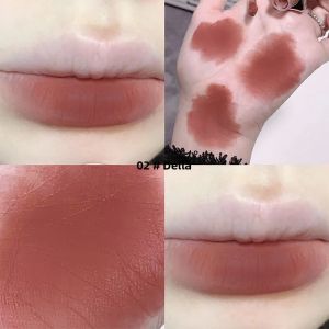 Son Dưỡng Môi Gege Bear Matte Velvet Lip Glaze Kích Thước Đầy Đủ Không Dính Mềm Mượt Dưỡng Ẩm Màu Sắc Tinh Tế