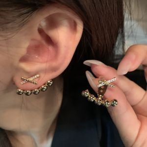 Stylish Pure Silver Post Earrings Fashionable Womens Jewelry Trendy Hoop Earrings Fresh out New 2024 Elegant Ear Decor