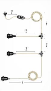 Bộ Đèn Treo JOYINLED 3 Bóng Kèm Dây Thừng Gai Và Dây Điều Chỉnh Độ Sáng Thích Hợp Cho Nhà Bếp Nhà Hàng Phòng Học