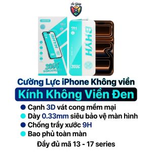 Kính Cường Lực BHYH 3D 0.4mm Full Màn Không viền iPhone series 1314151617 chỉ số độ cứng chống trầy lên tới chuẩn 9H