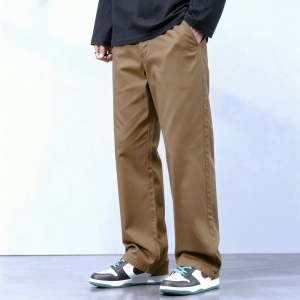 Celana Chino Gombrang Oversize Panjang Pria Standar Reguler Fit Celana Chino Baggy Pants Bahan Chino Katun Twill Tidak Melar Tebal