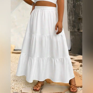 Casual Plain Color Plus Size Big Size Ruffle Skirt - fits up to 38 Waistline - fits up to 38 cm waistline - classy and elegant - timeless classic - timeless piece - casual office or party - classic piece - super kapal ng tela - hindi kayo magsisi -