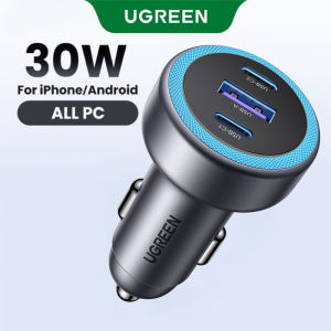 UGREEN 30W Car Charger Type C Fast Charger Adapter for iPhone 16 15 14 Pro Max Samsung S24 S23 Huawei Model: 45843