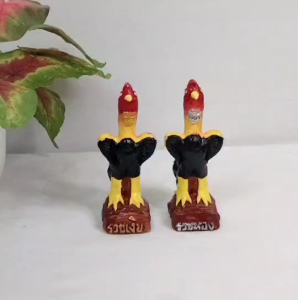 ไก่คู่มงคลเซรามิก ขนาด 7 นิ้ว ไก่มงคล ไก่คู่มงคล ไก่เซรามิค ไก่แก้บน ไก่ถวายไอ้ไข่ ตาไข่