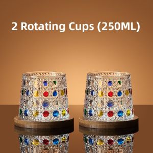 BANGBEBE | Creative Rotating Vintage Colored Drinks Glass with Base