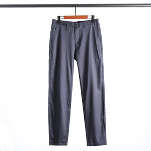 กางเกงขายาวทรงตรงผ้าอะซิมิลกเซรามิคสูง ระบายอากาศได้ดี ผ้าบาง ทรงธุรกิจ ลำลอง สำหรับผู้ชาย ฤดูร้อน 2025 กางเกงขายาวทรงตรง