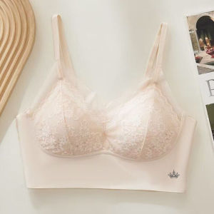 French Lace Bra Ice Silk Trace less Comfort
