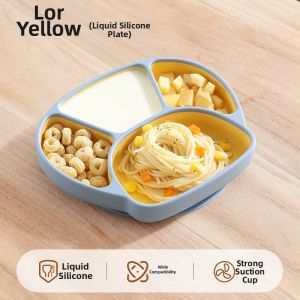 Usbettas | Suction Baby Feeding Plate Partitioned Food Bowl