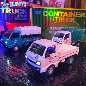1:16 RC Cargo Truck 2.4G Remote Control Van Transport Car Electric Delivery Vehicle Model with Light Boy Girl Christmas Gifts